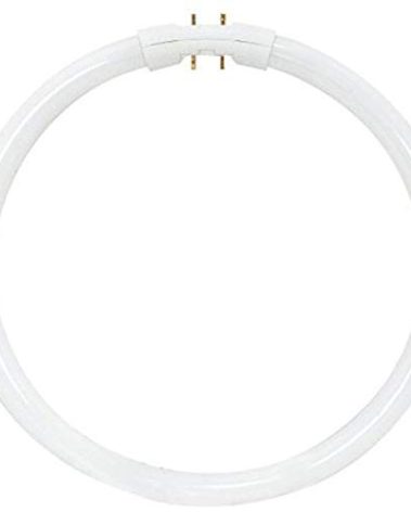Satco S8159 3500K 40-Watt 2GX13 T5 Circline High Performance Lamp, Neutral White, Frosted, 1 Count (Pack of 1)