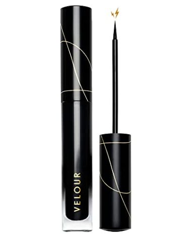 Velour Magnetic Lash & Go Eyeliner - Fine Tip Liquid Magnetic Eyeliner + Lash Glue Hybrid for Magnetic Eyelashes & False Lashes - 2-in-1 Self Adhesive Eyeliner for Magnetic Lashes - 3.5 ml (Black)