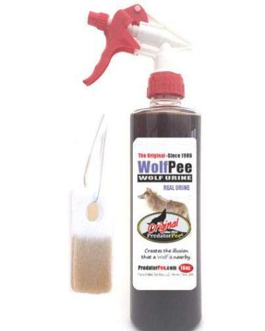 PredatorPee Original Wolf Urine 16oz Spray Bottle Combo with ScentTags
