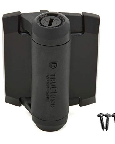 D&D Technologies TCA1S3BTS TruClose Regular Duty Self Closing Gate Hinge, for Metal Gates up to 66 Pounds, No Alignment Legs, for Square Gate Frame and Post Black, 2 Count