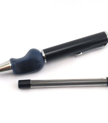 The Pencil Grip Heavyweight Mechanical Pencil Set, Ergonomic Weighted Pencil With Lead Refills - TPG-652, Black/Silver/Blue, 2 Piece set