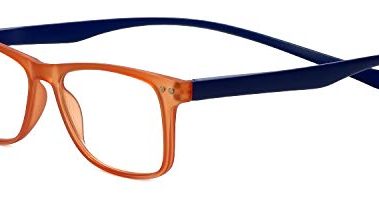 Magz Astoria Square Reading Glasses Orange Blue Men/Women Single Power Readers Neck Hanging Magnetic Snap It Rear Connect