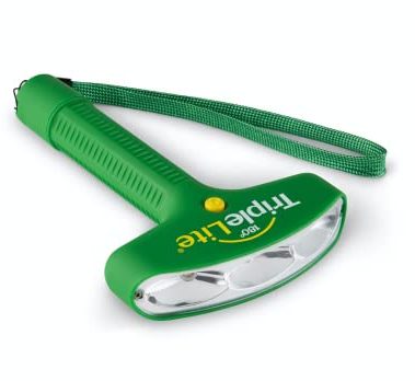 TripleLite 180 Degree LED Flashlight - Super Bright Light – High 300 Lumen, Water Resistant Light for Camping Accessories, Outdoors, Emergency Flashlight- Patented - Green