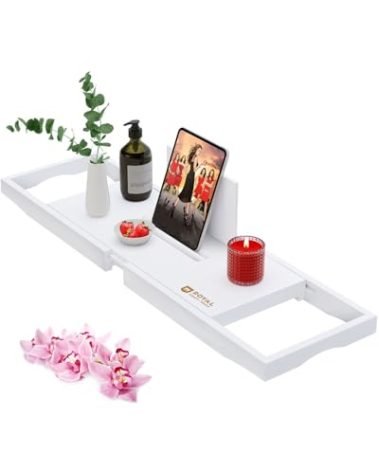 ROYAL CRAFT WOOD Premium Bathtub Tray - Expandable Bath Tray for Tub - Luxury Bathtub & Bathroom Accessories