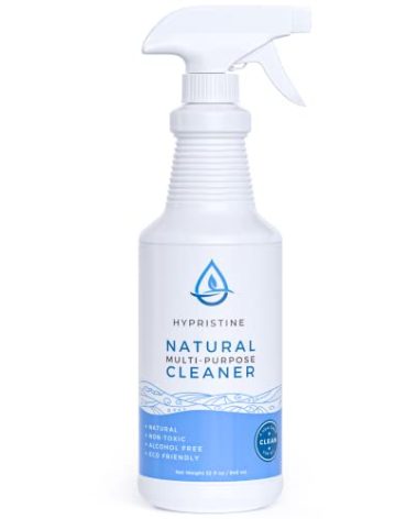 HYPRISTINE PURE Hypochlorous Acid Spray, Multi-Purpose Cleaner, Superior Shelf Life, 0% Bleach, 0% Alcohol, Food Contact Safe, Eliminate Non-Living Allergens, Remove Pet Odor, Clean Any Surface