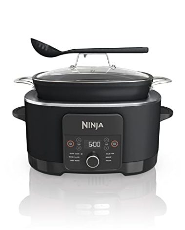 Ninja MC1010 Foodi PossibleCooker PLUS - Sous Vide & Proof 6-in-1 Multi-Cooker, with 8.5 Quarts, Slow Cooker, Dutch Oven & More, Glass Lid & Integrated Spoon, Nonstick, Oven Safe Pot to 500°F, Black