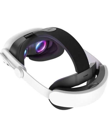 KIWI design K4 Boost Battery Head Strap for Meta Oculus Quest 3/3S, Adjustable VR Headband Accessories with Dual Charge, Extend Playtime & Reduce Facial Stress