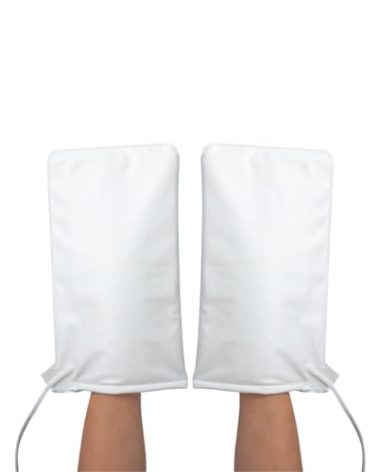 ForPro Professional Collection Premium Heated Mitts, Electric Thermal Moisturizing Hand Warmers for Spa Treatments, Dual Temperature Settings, 1-Pair