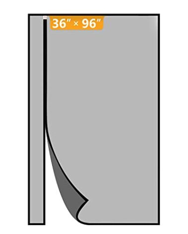 Yotache Reversible Left Right Side Opening Tall Magnetic Screen Door Fits Door Size 36 x 96, Reinforced Polyester Mesh, Actual Screen Size 38" x 97" Black