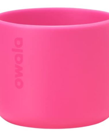 Owala Silicone Water Bottle Boot, Anti-Slip Protective Sleeve for Water Bottle, Protects FreeSip or Flip Stainless Steel Water Bottles, 24 Oz, Bright Pink