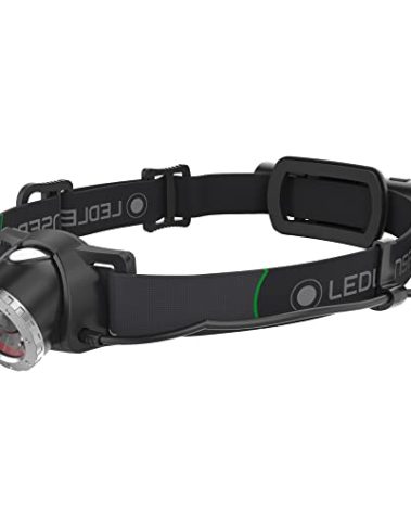 Ledlenser, MH10 Rechargeable Headlamp, High Power LED, Water Resistant, 600 Lumens, Hands-Free Light for Outdoor Use, Camping, Tactical, Hunting, Fishing, Black