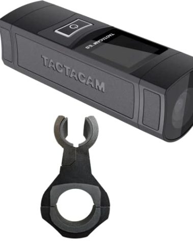 TACTACAM 6.0 Action Camera, 4k 60 FPS, 8X Zoom, Waterproof, Integrated Image Stabilization, One Touch Operation (6.0) (Barrel Mount)