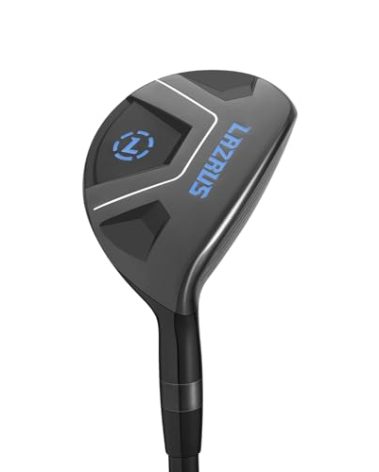 LAZRUS GOLF Premium Hybrid Golf Clubs for Men - 2,3,4,5,6,7,8,9,PW Right Hand & Left Hand Single Club, Graphite Shafts, Regular Flex (Men, RHB #6)