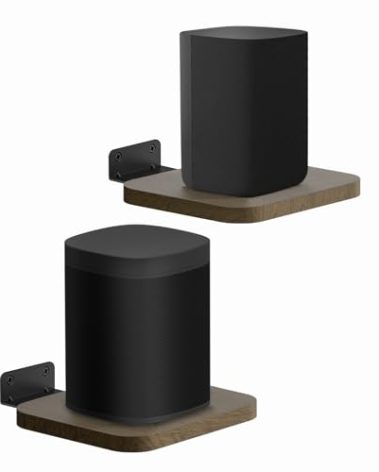 Aiweiwa Universal Rear Speaker Shelves for Samsung, Roku, Sony, JBL, Vizio, LG - Adjustable Floating Wall Mount for Most Satellite Audio Mounting, Pair
