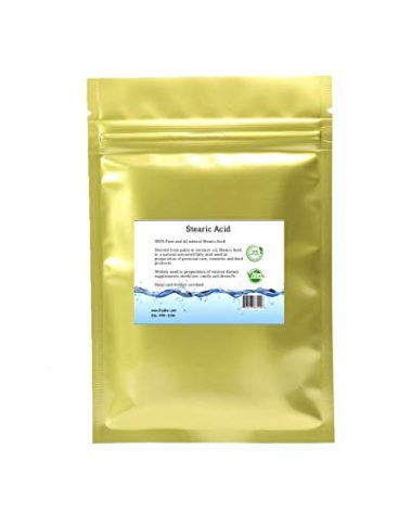 Stearic Acid (Triple Pressed) - Food and Cosmetic Grade - All Natural - Halal (1/2lb) - 8oz