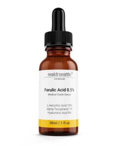Ferulic Acid Serum Skin Care 20% Vitamin C Hyaluronic Acid Serum + CE Ferulic Acid - Potent Anti Aging, Anti Wrinkle