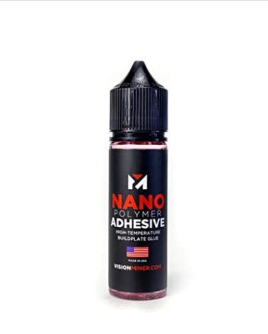 Vision Miner Nano Polymer Adhesive (50ml) - Ultimate 3D Printing Bed & Build Plate Adhesion - No Mess, Non-Toxic, Works for PLA, ABS, PEI, PEEK, Nylon, PC and More. Easy Application, Easy to Clean!