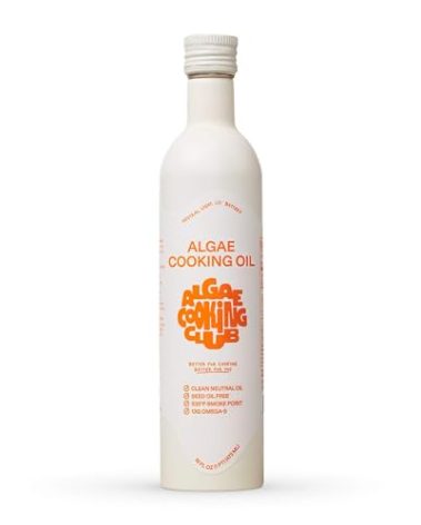 Algae Cooking Club Chef-Grade 100% Algae Cooking Oil - High Smoke Point 535°F - Rich in Omega-9, Neutral Buttery Flavor - Seed-Oil Free - Perfect for Searing, Baking, Frying & Dressings (16 fl oz)