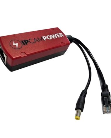 IPCamPower Gigabit POE to 12V DC Converter w/POE Pass Through, Takes Incoming POE and Converts to 12V DC While Passing Through The POE, 802.3af/at POE, 10/100/1000, POE Power Splitter and Extender