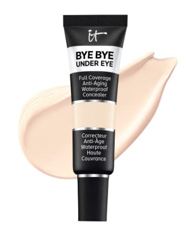 IT Cosmetics Bye Bye Under Eye Concealer (Light) - Waterproof Full Coverage Concealer For Dark Circles, Fine Lines, Redness & Discoloration, With Hyaluronic Acid, Natural Finish – 0.4 fl oz