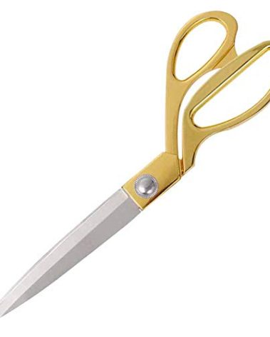 SUNLAND Professional Stainless Steel Heavy Duty Tailor Scissors (11 inch, Gold)