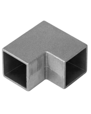 OTTFF 20 Pack 1" Aluminum Square Tube Connector, L Shaped Corner Fitting, 90 Degree Elbow Pipe Clamps for Chain Link Fence, Structural End Rails, Guardrail Handrail