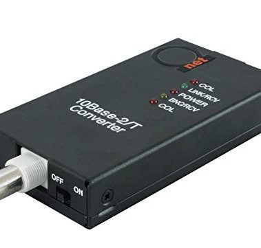 10BaseT RJ45 UTP to 10Base2 Thinnet Coax BNC Media Converter | Ethernet Adapter 10Base-T/2