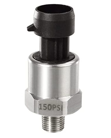 AUTEX 150 Psi Pressure Transducer/Sender/Sensor with Connector Harness 150/200 Psi Stainless Steel 1/8”-27 NPT Pressure Transducer Sensor Compatible with Oil, Fuel, Air, Water