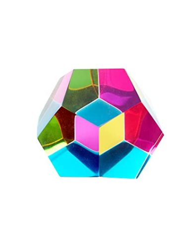 ZhuoChiMall CMY Color Dodecahedron, Dodecahedron Prism for Home or Office Decor, STEM/STEAM Desktop Toys Easter Basket Stuffier for Kids
