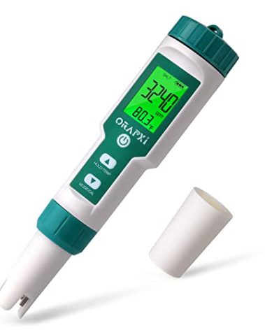 Pool Salt Tester ORAPXI pH and Salt Meter for Saltwater Pool pH and Salinity Digital Tester 5 in 1 Salt Meter for Swimming Pools Hot Tubs and Swim Spas
