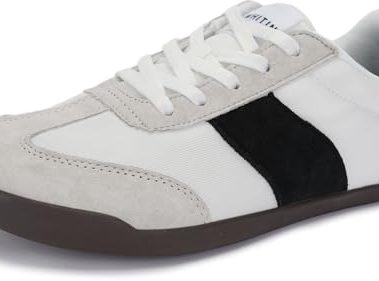 WHITIN Barefoot Shoes for Women Minimus Zero Drop Sole Wide Toe Box Sneakers Size 10.5 Casual Fit 10.5W Gym Walking Grey Grey Chocolate 42