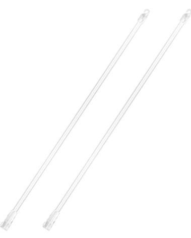 AOOCEEPAW 17 Inches 2 Pieces Blind Wand, Vertical Blinds Replacement Parts, Tilt Wand Replacement, Clear Blind Rod with Hook and Grip, Plastic Blind Opener, Long Window Blind Stick Tilt Rod