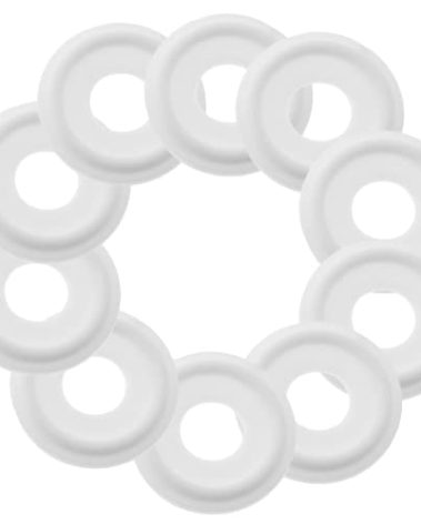 LifCratms 10Pcs 1/2" Tri Clamp Gasket, Sanitary Standard PTFE Tri-Clover O-Ring Fits OD 25mm Sanitary Pipe Weld Ferrule