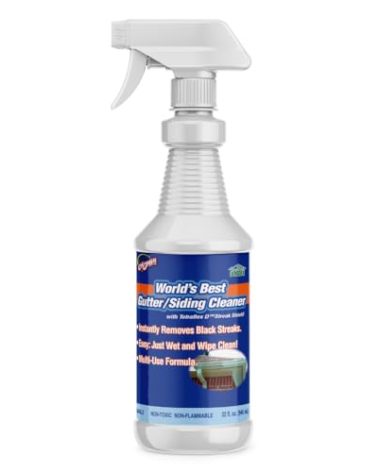 CHOMP! World’s Best Gutter Cleaner: Ultimate Gutter Cleaning Solution for All Types of Rain Gutters, Siding and Metal Trim - Instantly Clean Black Streaks, Filth, Dirt - 32 oz