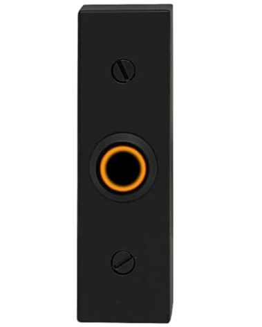 Newhouse Hardware Rectangular Lighted Wired Metal Doorbell Button in Black BT6BL, for Doorbell Chime, Buzzer, or Ringer, Door Bell Button Only, Buzzer Button with LED Button Light