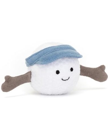 Jellycat Amuseables Golf Ball Stuffed Toy, 2.5 inches - Golf Ball Plush for Sports Fans