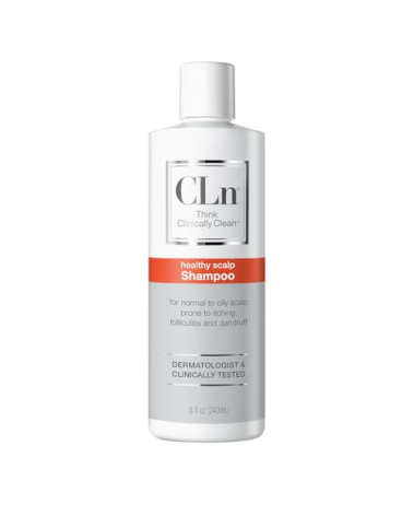 CLn® Shampoo - Clarifying Formula with Salicylic Acid, for Normal to Oily Scalp Prone to Folliculitis, Dandruff, Itchy & Flaky Scalp, Fragrance-Free & Paraben-Free, 8 fl. oz.