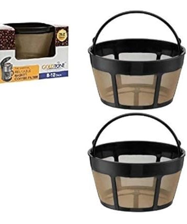 GoldTone Brand Reusable 8-12 Cup Basket Coffee Filter fits Hamilton Beach Coffee Makers and Brewers. Replaces your Hamilton Beach Reusable Coffee Filter - BPA Free (2 Pack)