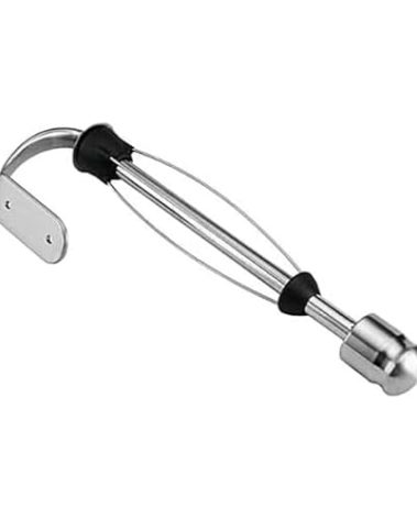Kamenstein Perfect Tear Wall Mount Paper Towel Holder, Patented Design for One-Handed Use, Rounded Finial, 14-Inch, Brushed Silver Metal Finish