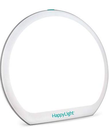 Verilux HappyLight Alba - New Round UV-Free LED Therapy Lamp, Bright White Light with 10,000 Lux, Adjustable Brightness, Color, and Countdown Timer
