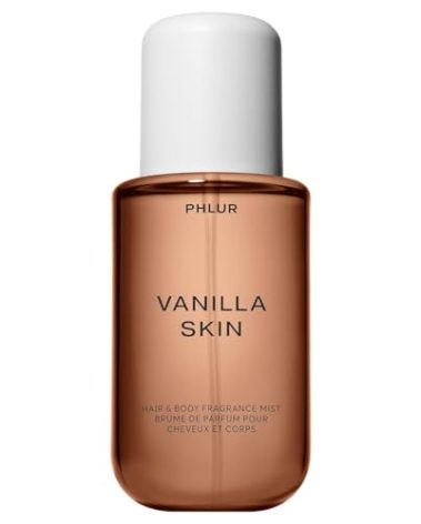 PHLUR Vanilla Skin Body Mist - Hair & Body Fragrance Mist - Vanilla Body Spray with Pink Pepper, Cashmere Wood & Sandalwood (8 Fl Oz)