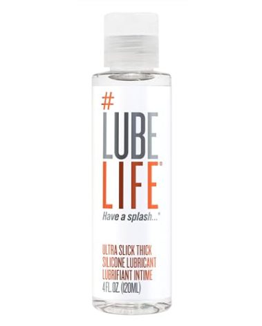 LubeLife Ultra Slick Thick Silicone-Based Lubricant, Water Resistant, Thick Silicone Lube for Men, Women and Couples, 4 Fl Oz
