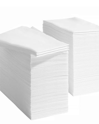 50-Pack Linen Feel Dinner Napkins by Prestee - Soft Disposable Paper Hand Towels for Bathroom and Events - Durable, Absorbent Party Napkins for Weddings, Dinners and Special Occasions - 7.8 x 4.25 In