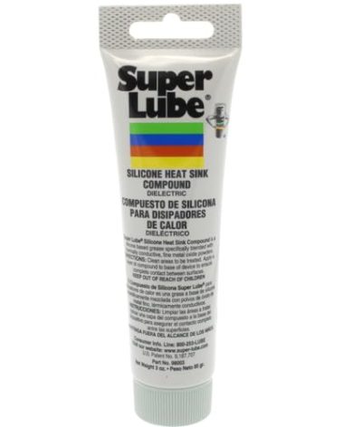 Super Lube 98003 Silicone Heat Sink, 3 oz Tube, White