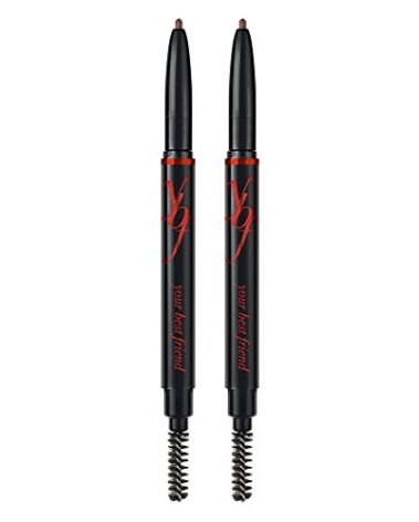 YBF Beauty Eyebrow Pencil - Universal Automatic Brow Pencil With Spoolie Brush - Perfect Eyebrow Makeup Shaper and Filler For Women - All Hair Colors & Skin Tones - Taupe Eyebrow Liner - 2 Pack