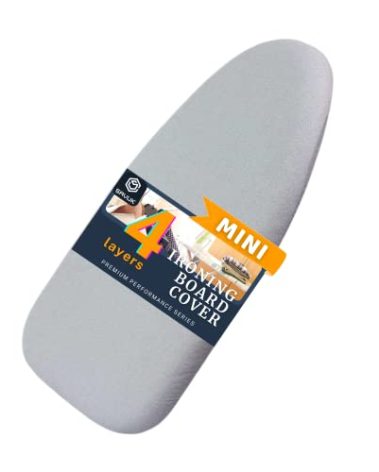 SAVUK 12 X 30 inch Smart Table top Ironing Board Cover and Pad with Standard Size, Fits Small, Mini Board, Extra Thick Padding, Elastic Cord, Heat Resistance (Replacement Cover and Pad 12"x30")