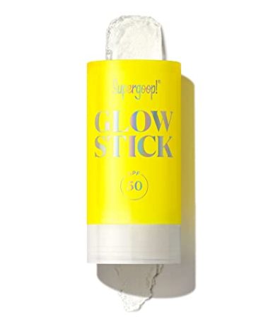 Supergoop! Glow Stick, .7 oz - SPF 50 PA++++ Dry Oil Sunscreen Stick for Face & Body - Brightens & Hydrates for a Healthy Glow - Mess-Free, Travel-Friendly SPF