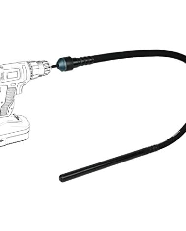 TEMCo Cordless Concrete Vibrating Tool, Drill-powered Concrete Vibrator