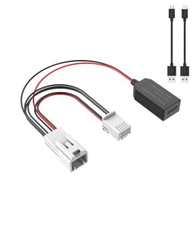 OthoKing Dashcam Power Adapter for Hyundai/Kia. Compatible with Select Models, Ioniq 5, EV6, and More. Connects to Rearview Mirror, Built-in USB Power Source