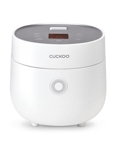 CUCKOO CR-0675FW 6-Cup (Uncooked) / 12-Cup (Cooked) Micom Rice Cooker with Nonstick Inner Pot, 13 Menu Modes, LCD Display, Fuzzy Logic Tech, Auto Clean (White)